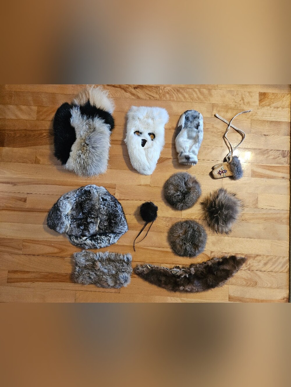 11-Piece Lot of Fur Scraps For Upcycling, Repurposing, Crafting, Etc.